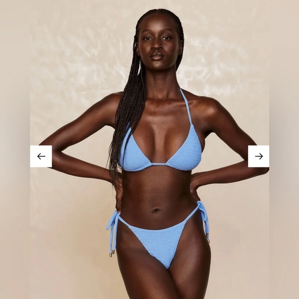 Monday Swimwear PALMA TOP - AZURE CRINKLE Size V